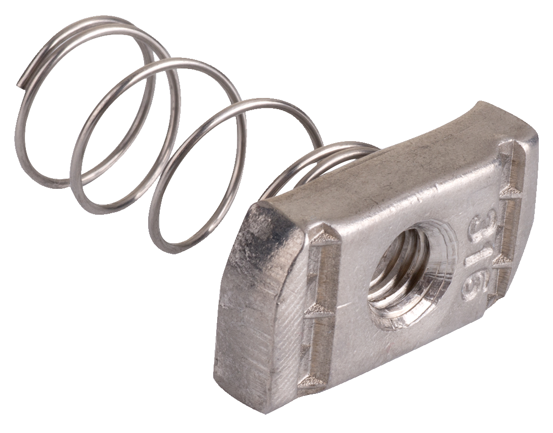 FNS25SS.png TUERCA C/RESORTE ACERO 1/4" SS316 - Imagen 1